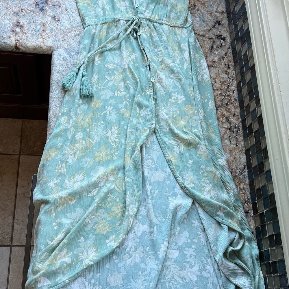 Floral Green Summer Dress - Picture 3 of 9
